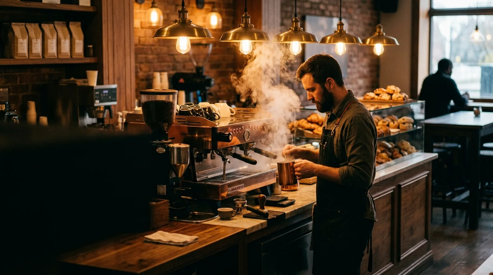 Al bar — Ordina, personalizza, chatta con il barista — scorrevole ogni volta.