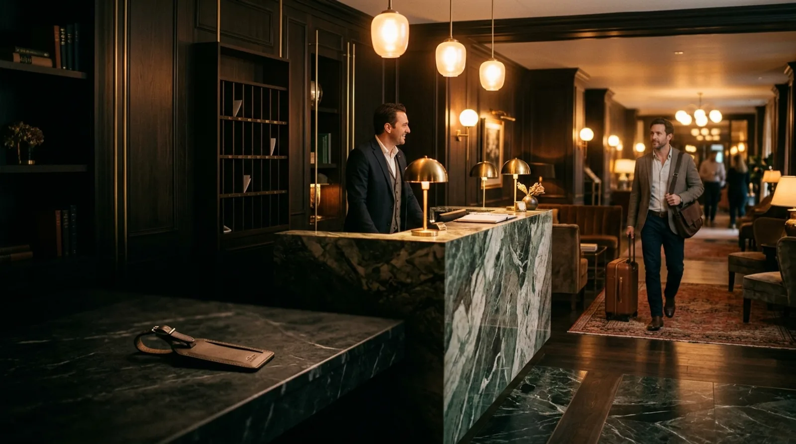 In hotel — Prenota una stanza, lamenta il rumore, chiedi il check-out posticipato.